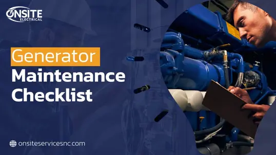 generator maintenance checklist