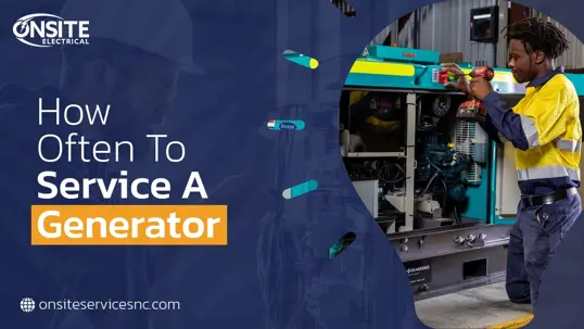 electrician servicing a generator